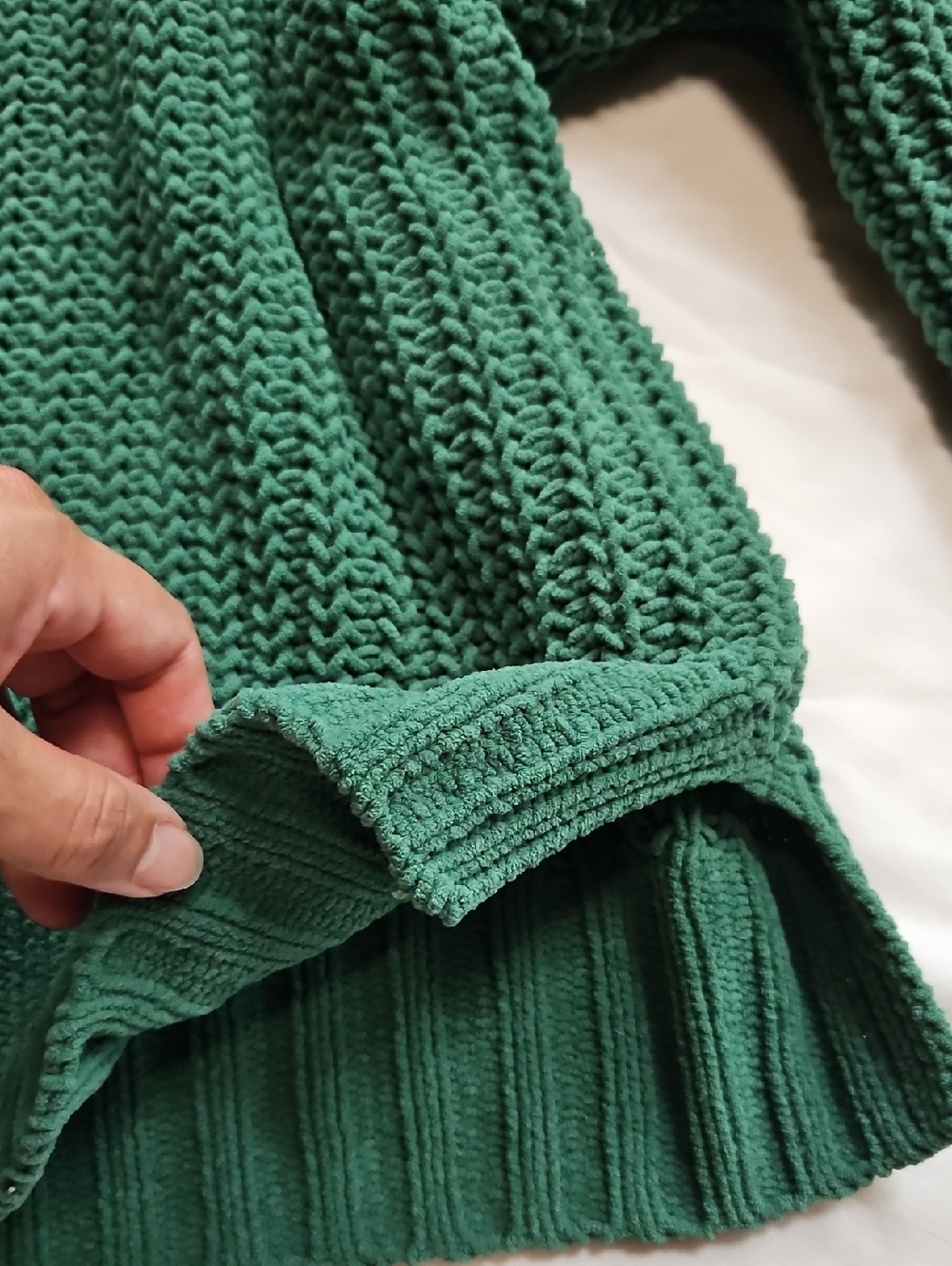 American Eagele Green Chunky Knit Sweater XS Relaxed & Oversized Fit - Picture 7 of 7